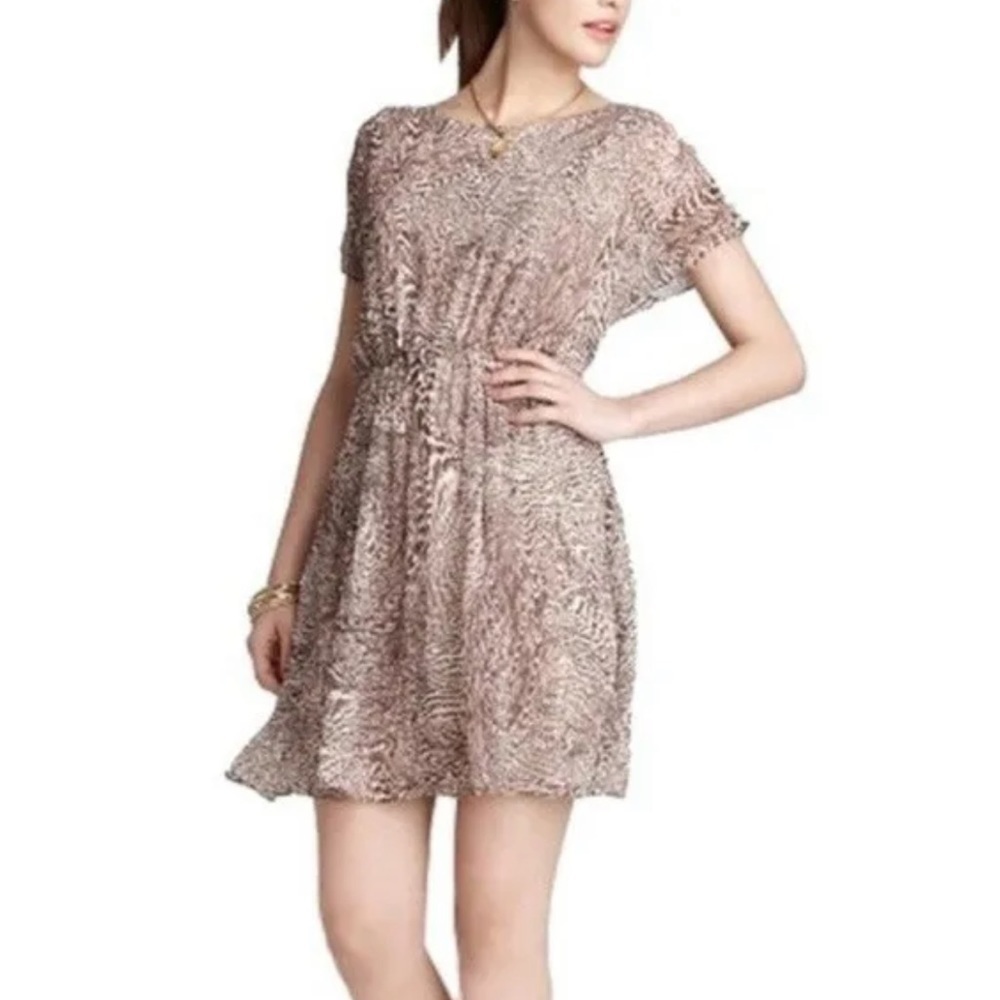 Alice + Olivia Kemper Silk Animal Print Open Strappy Back Mini Dress Women Large - Picture 1 of 14